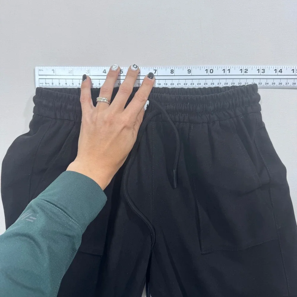 Zara Cargo Velour Suede Jogger Pants Black XS Relaxed Streetwear Minimalist - Picture 11 of 11